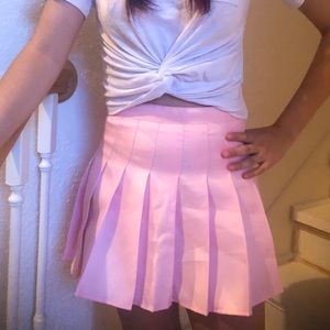 2 MEDIUM SKATER SKIRTS, PINK AND WHITE *BRAND NEW*